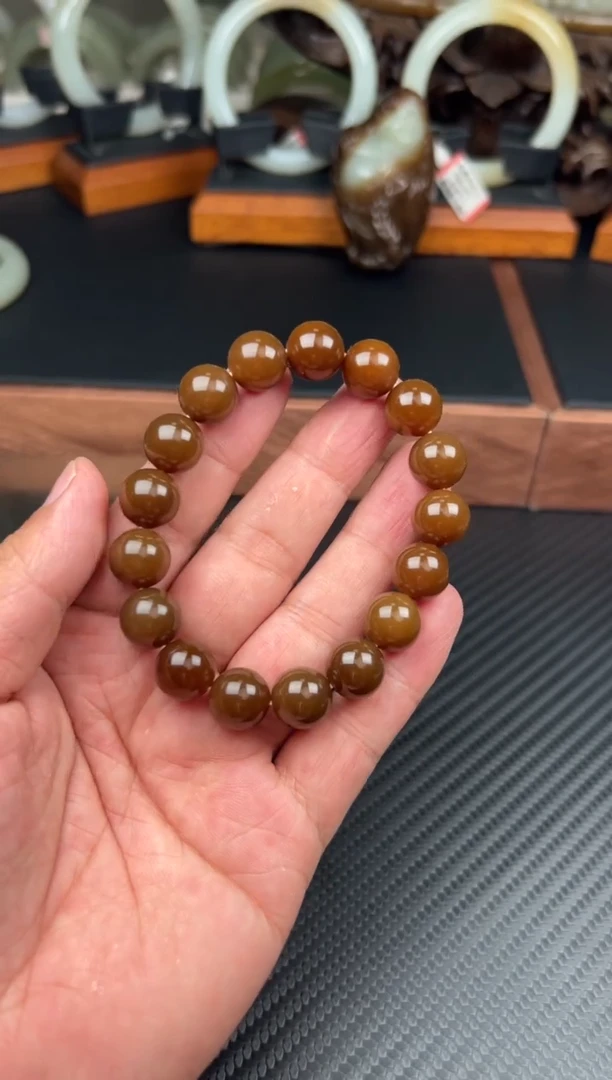 手串未镶嵌和田玉若羌微色差卡12