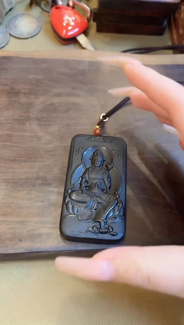 【闪购商品】和田玉玉牌未镶嵌和田玉挂件观音 M052