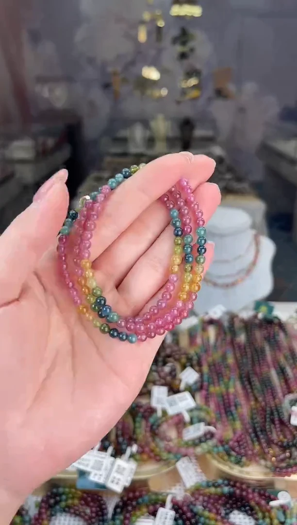 【闪购商品】碧玺/未镶嵌J4mm+碧玺多圈多样性发货