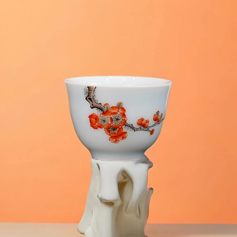 【樊匠造器专属】古彩腊梅小杯（2）