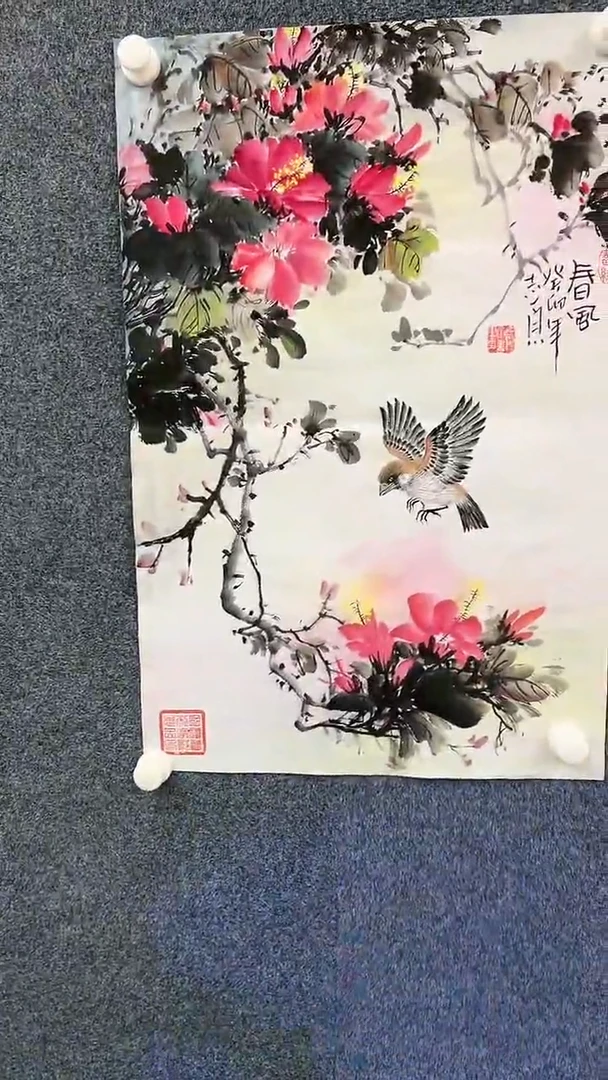 【闪购商品】国画2.9郑志宗四尺三开花鸟6