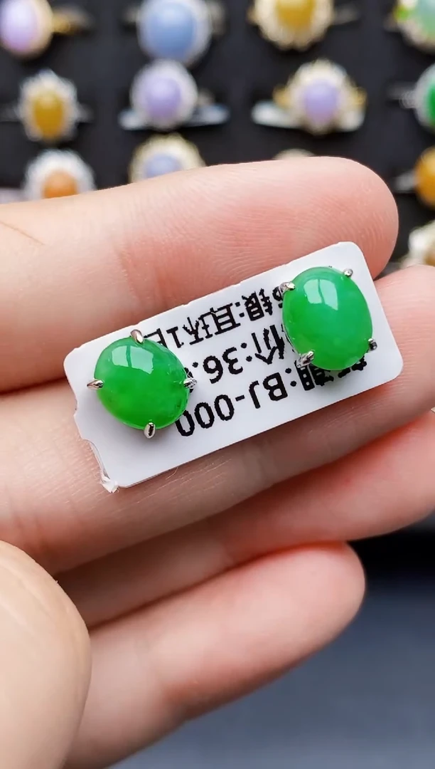 银S925镶嵌戒指翡翠3064