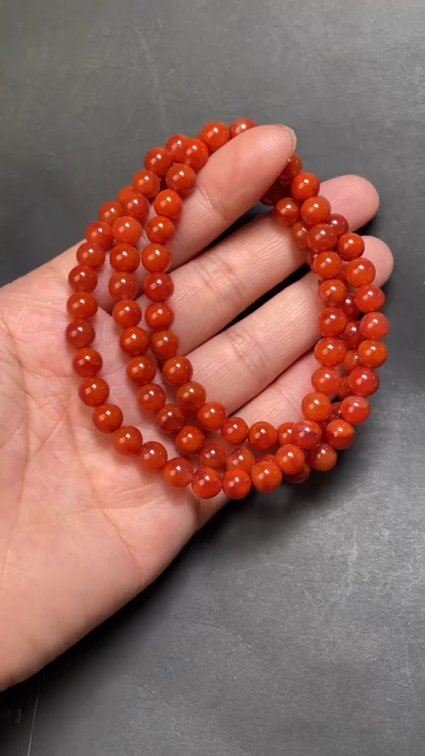 未镶嵌83南红玛瑙多圈