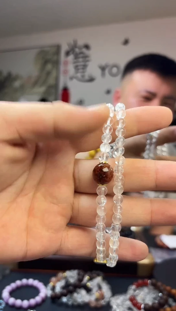 未镶嵌手链水晶双圈