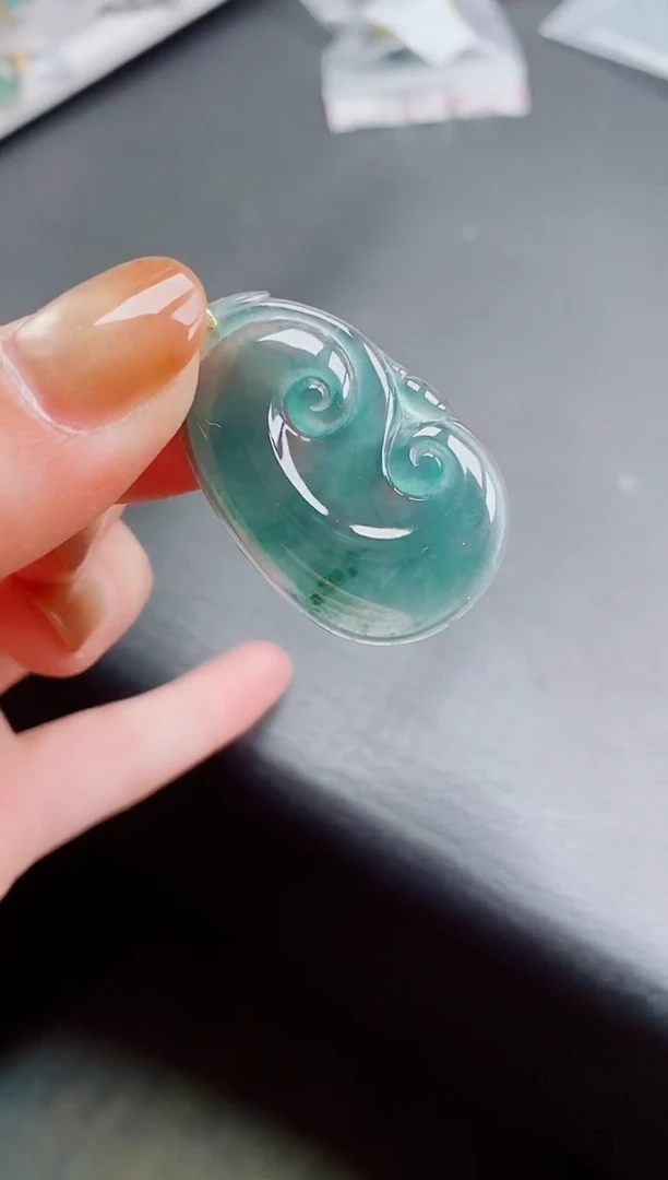 【闪购商品】翡翠颈饰18K金镶嵌天然a货翡翠511