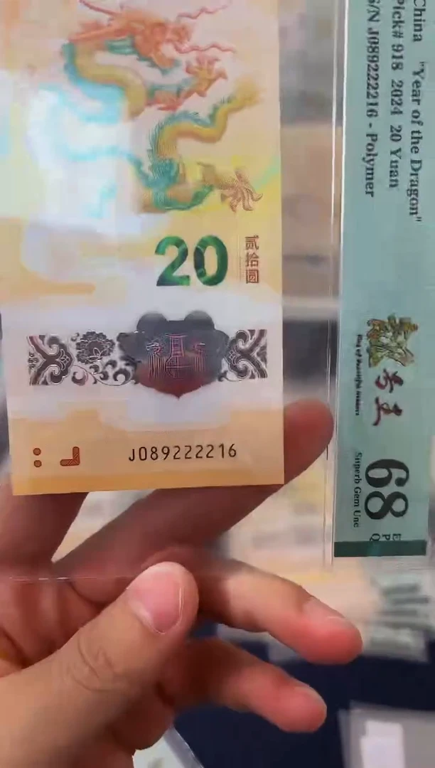 塑料龙钞不挑号单张-PMG68