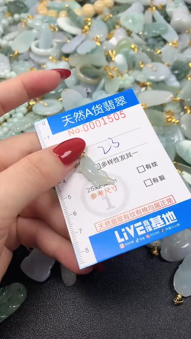 颈饰未镶嵌翡翠净货挂件-1500