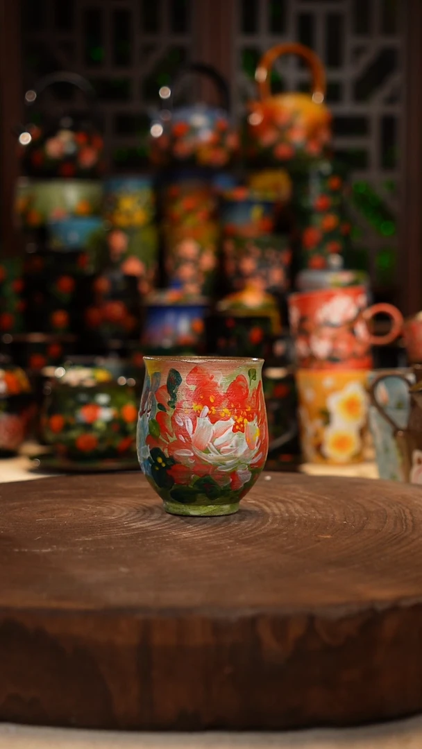 油画 手绘釉下彩