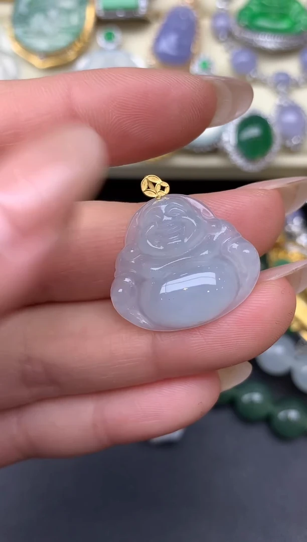 翡翠18K金镶嵌颈饰63-雪姐翡翠天天见