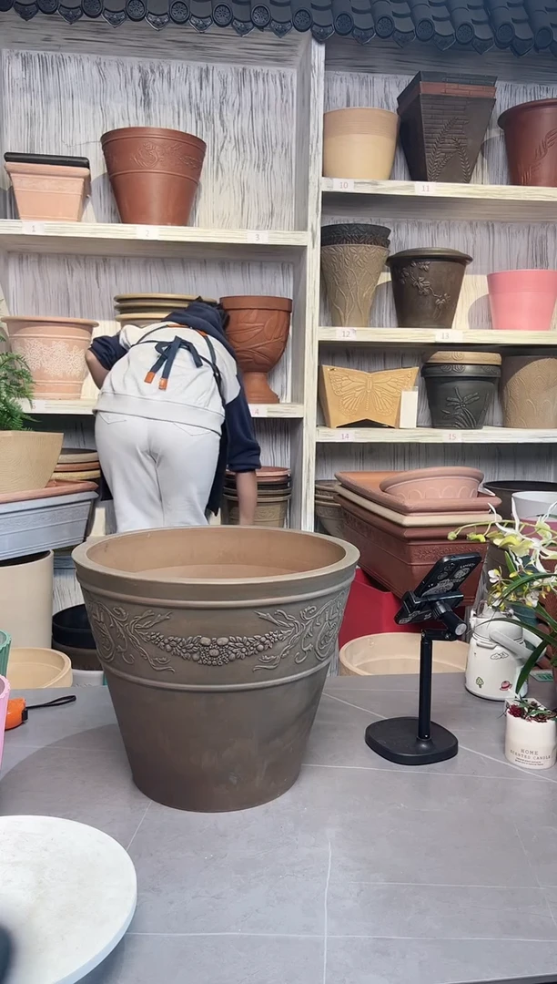 41*34大口径浮雕纹理大花盆