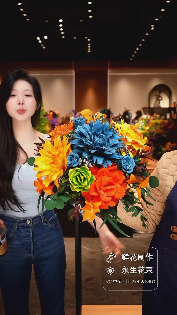 手工艺品琉璃手工花器花束空运包邮送货上门-以图片为准