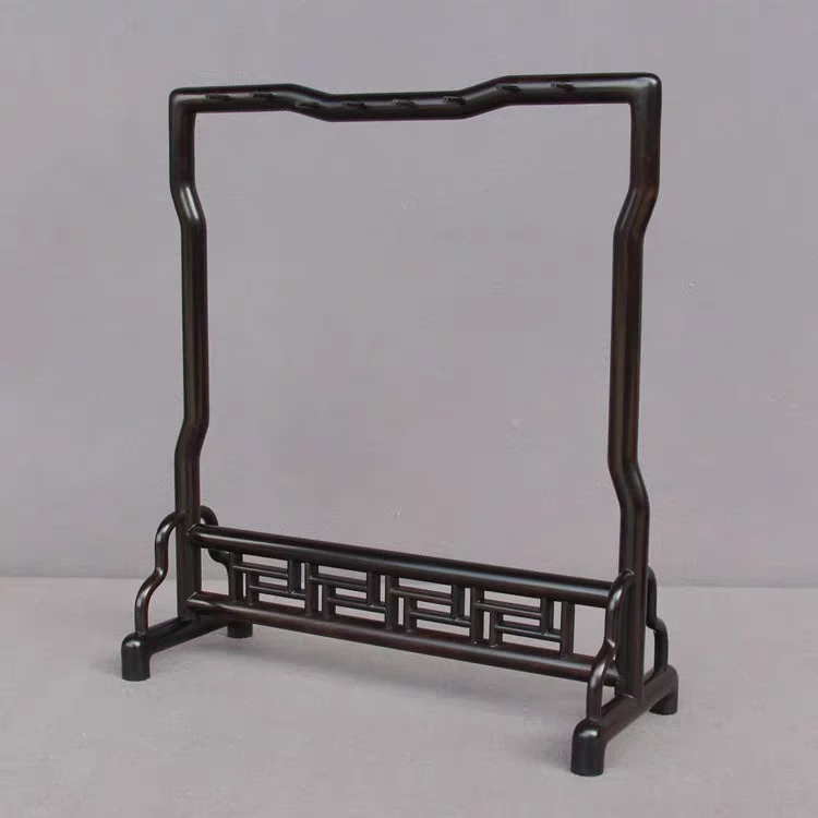 6333 紫光檀加厚实木毛笔架摆件