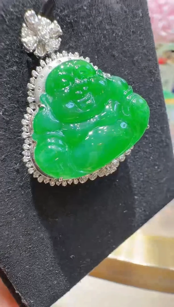 吊坠(不含链)18K金镶嵌翡翠多样性团购发一件