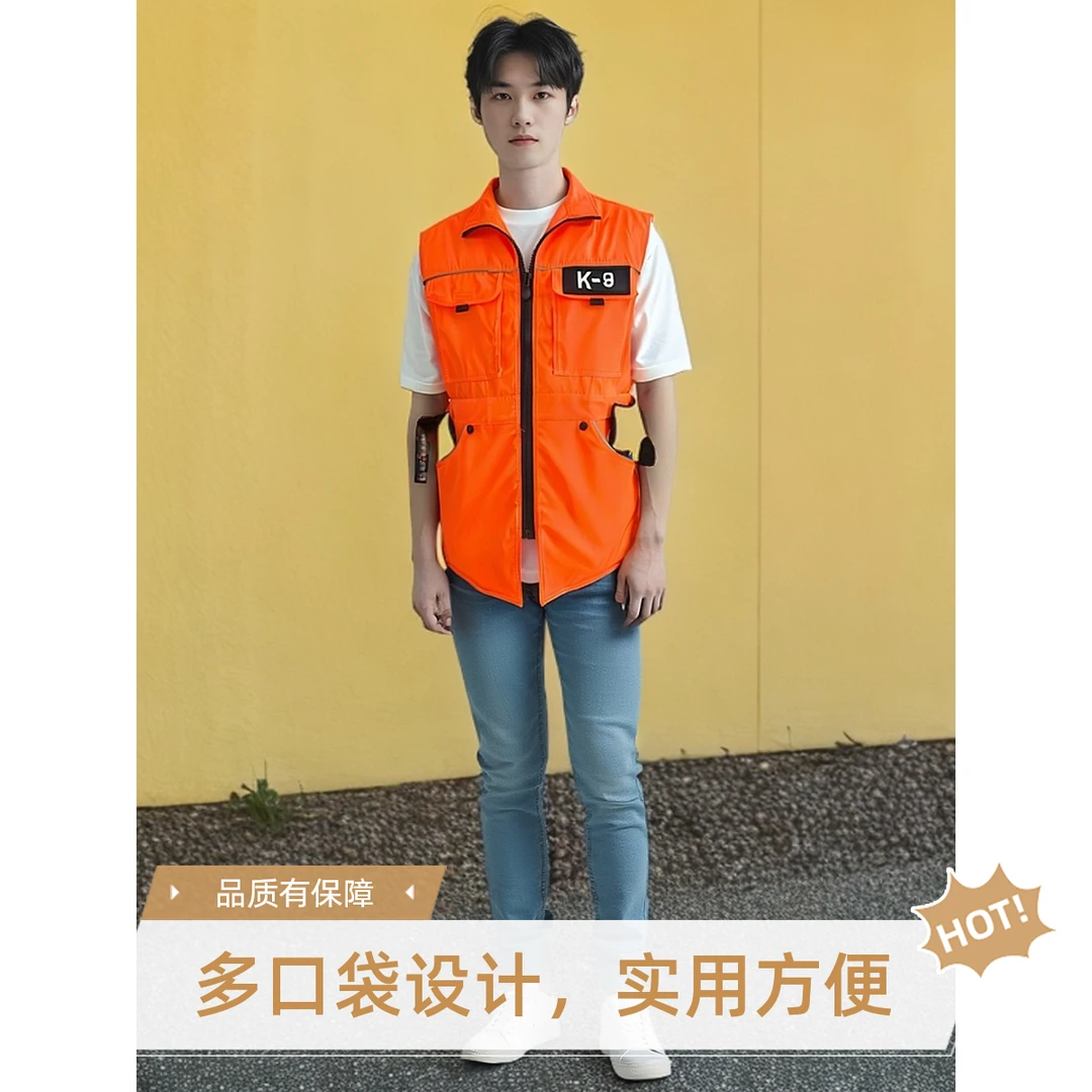 训犬师专用外穿马甲反光背心薄款工装无袖工作犬训练服防抓服装备