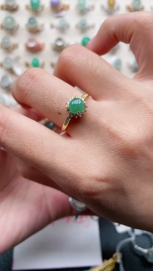 【闪购商品】翡翠戒指银S925镶嵌1111