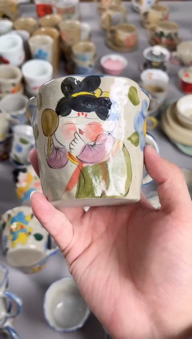 【闪购商品】瓷片景德手绘陶瓷高温釉下彩陶瓷