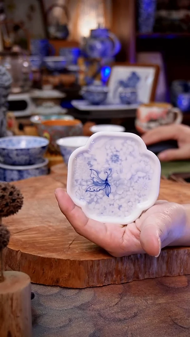 杯子蝶恋手工手绘手工手绘