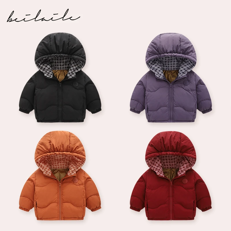 【三防石墨烯带帽羽绒】婴儿童衣服宝羽绒外套秋冬白鸭绒IK