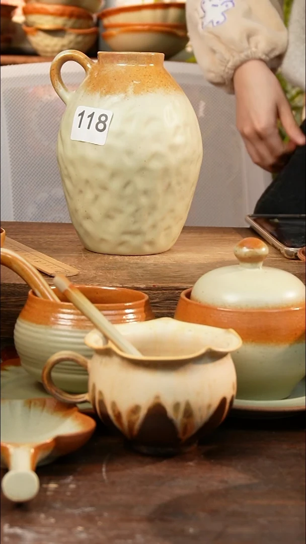 盘 高颜值粗陶餐具限时抢购
