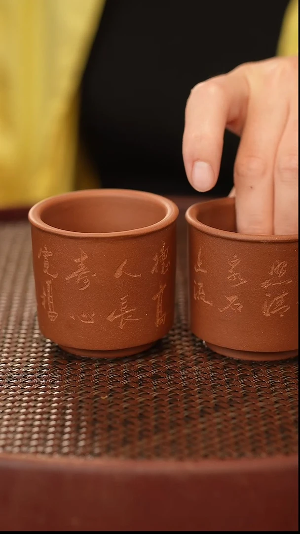 茶壶紫砂杯子         雕刻随机