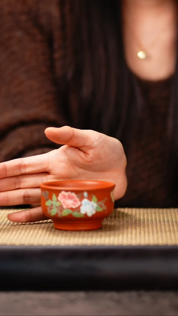 68小鱼老朱泥泥绘杯