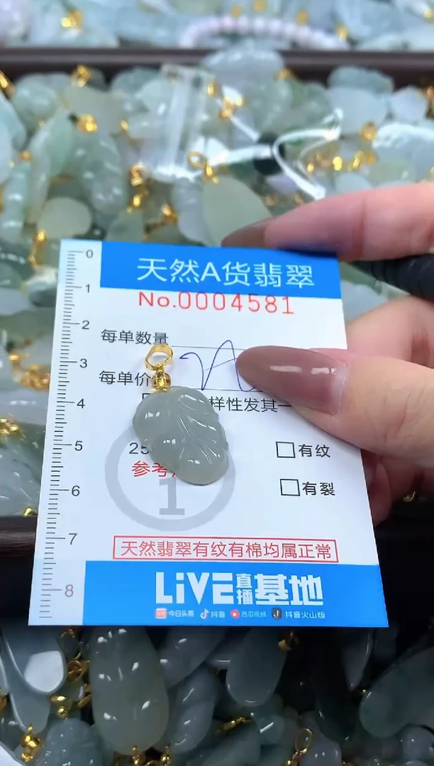 颈饰未镶嵌翡翠净货挂件-4581