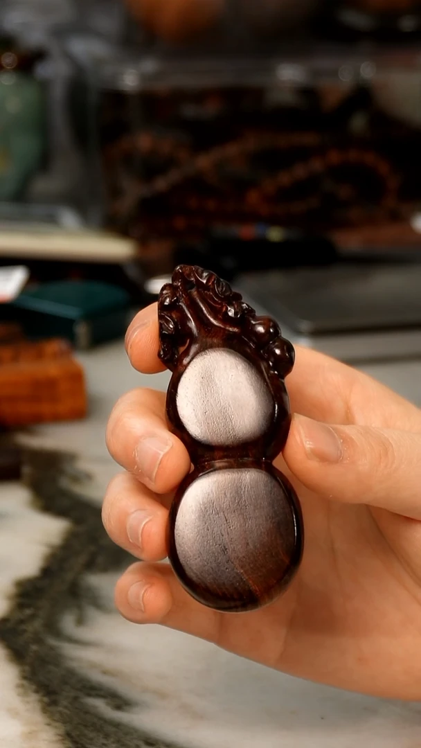 黄花梨/降香黄檀海黄紫油梨葫芦手把件