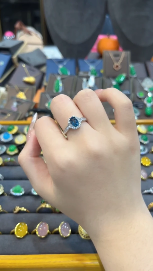 【闪购商品】蓝宝石戒指银S925镶嵌1