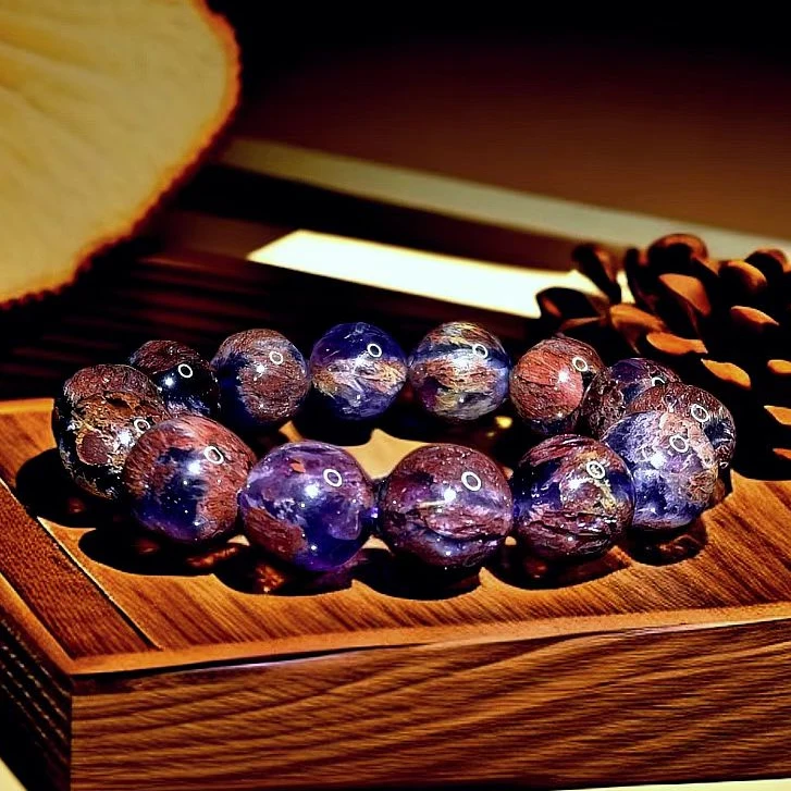 天花板紫钛幽幽手串【欢玺严选】多样性发其一