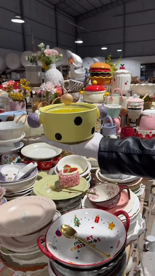 陶瓷波点泡面碗微瑕 凑满20元包邮