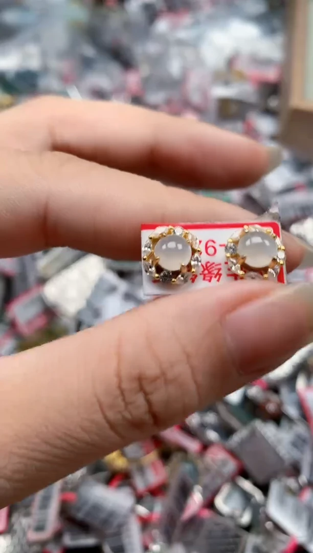 银S925镶嵌戒指翡翠天然A货缅甸翡翠