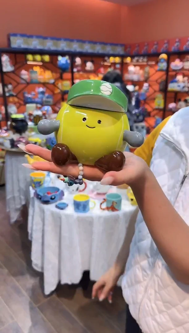 瓷片@@绿色网球微笑陶瓷杯