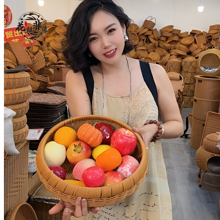O29 棕色圆形加粗加固馒头框月饼框纯手工编织30*7