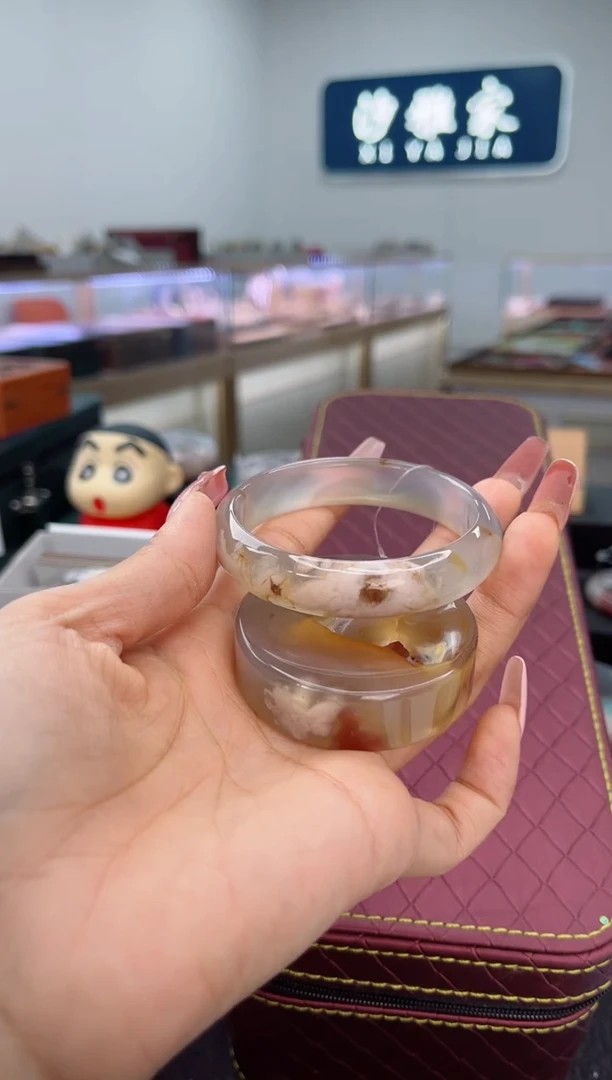 石英质玉手镯未镶嵌54圈口（赠品镯心）3889023