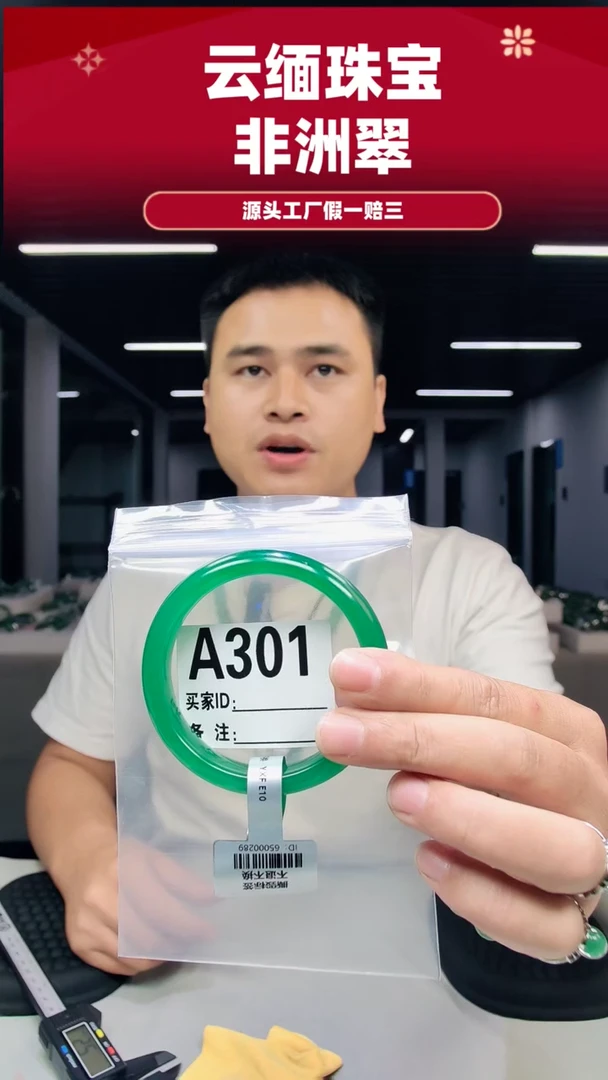 未镶嵌手镯石英质玉（非洲翠）61圈口A301