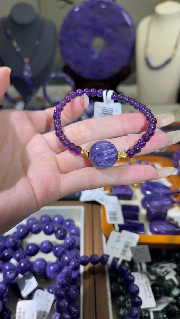 未镶嵌查罗石（紫龙晶）珠串5/16