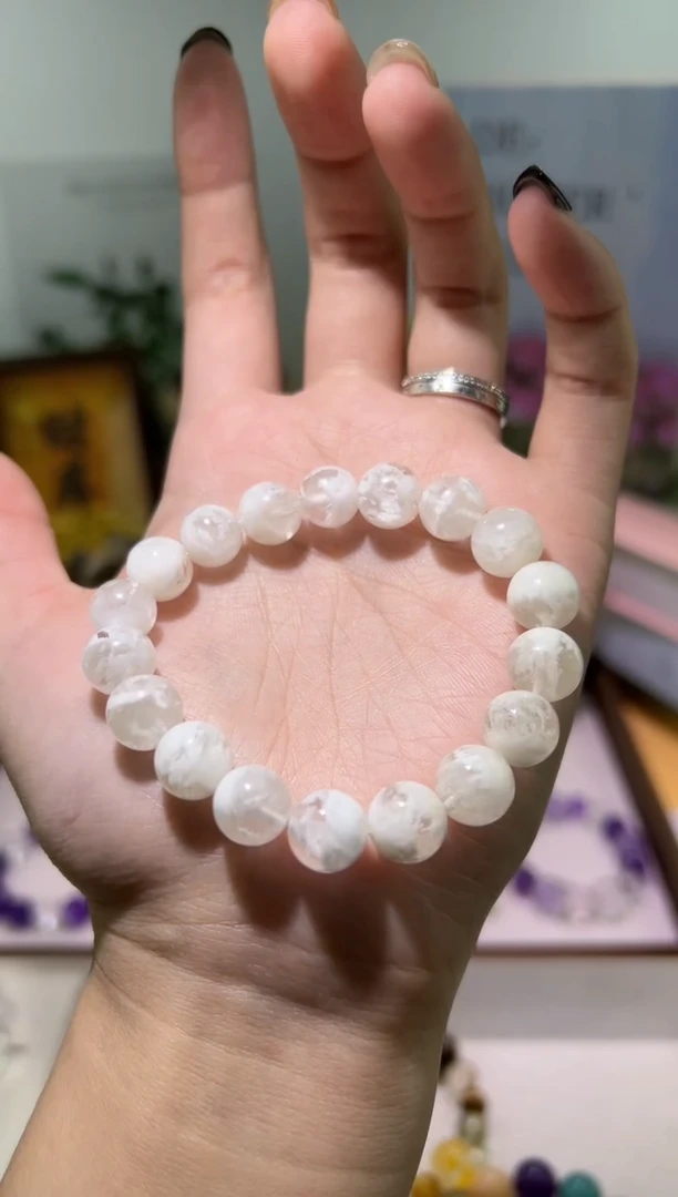 未镶嵌手串水晶石光晶工白幽灵水晶单圈