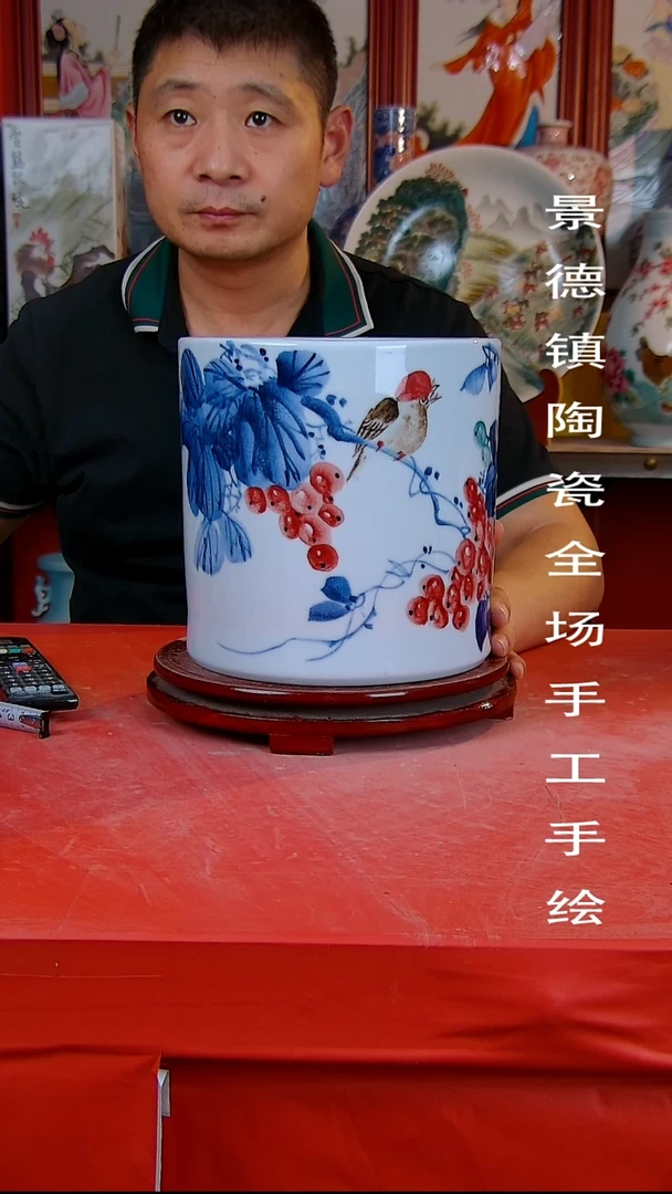 摆件手景德镇陶瓷 全场手工绘2