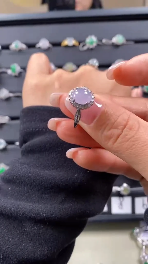 【闪购商品】翡翠戒指银S925镶嵌9261