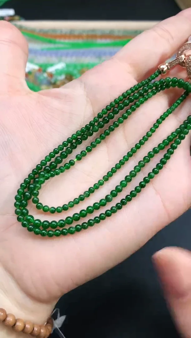 未镶嵌手串翡翠52|3800+0
