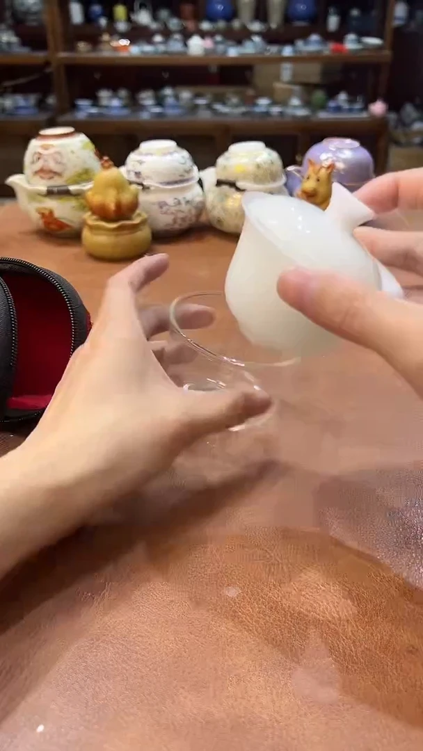 真的很便宜会开片的旅行茶具