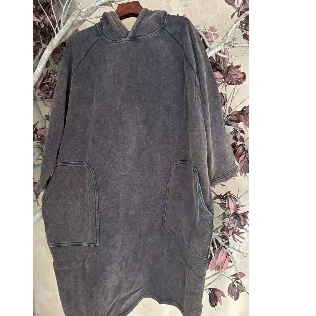 古阑木-连帽套头做旧休闲长卫衣188780