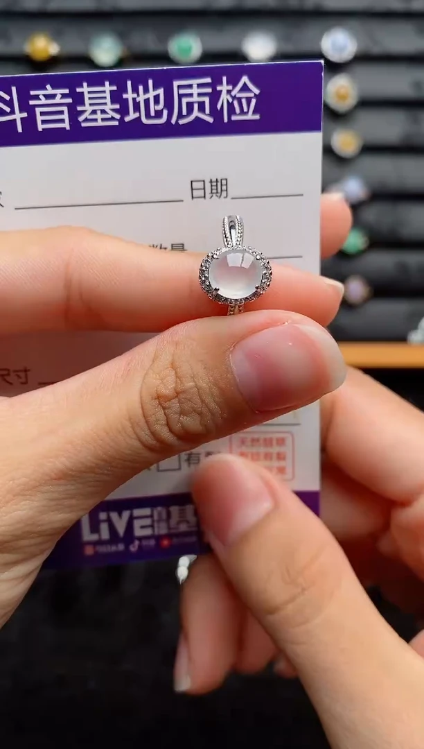 银S925镶嵌戒指翡翠1