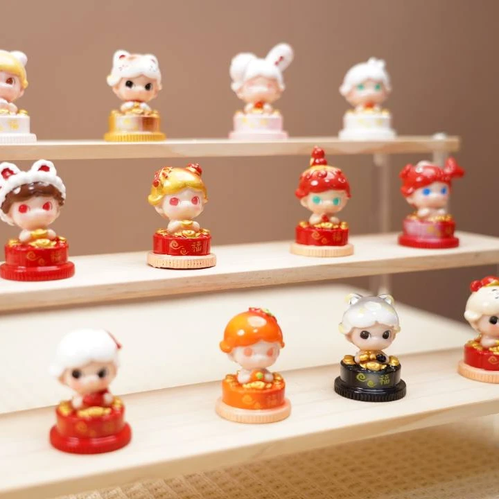 （双许愿色）新年款米粒迪莫袋潮玩DIY古灵精怪桌面摆件手工车载