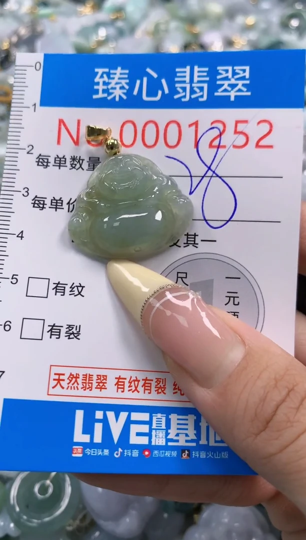 翡翠未镶嵌颈饰含绳0001252