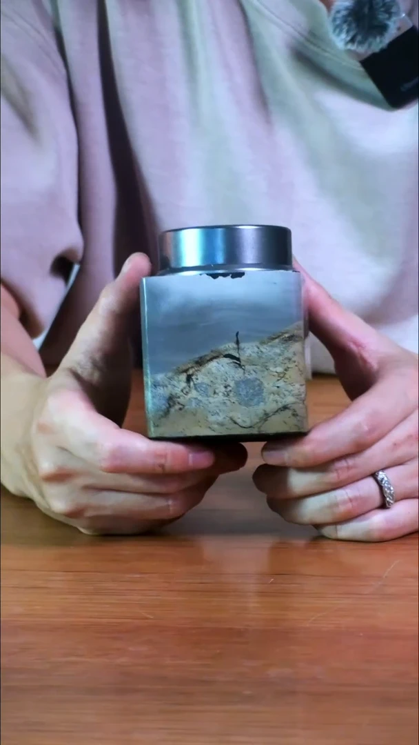 天然国画石茶具套装