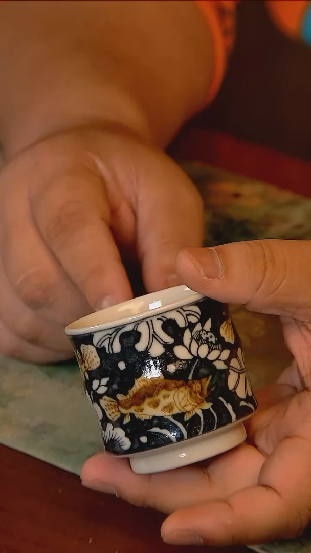 杯手工手绘杯杯很美丽