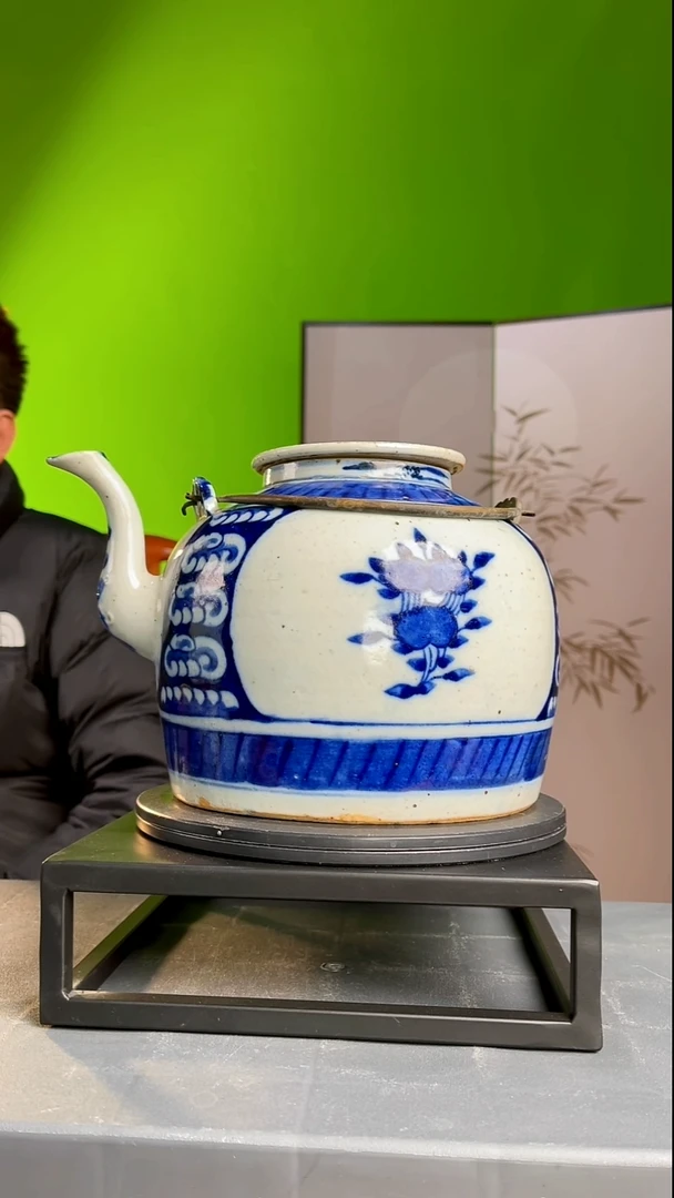 茶器瓷**玩青花特大茶壶