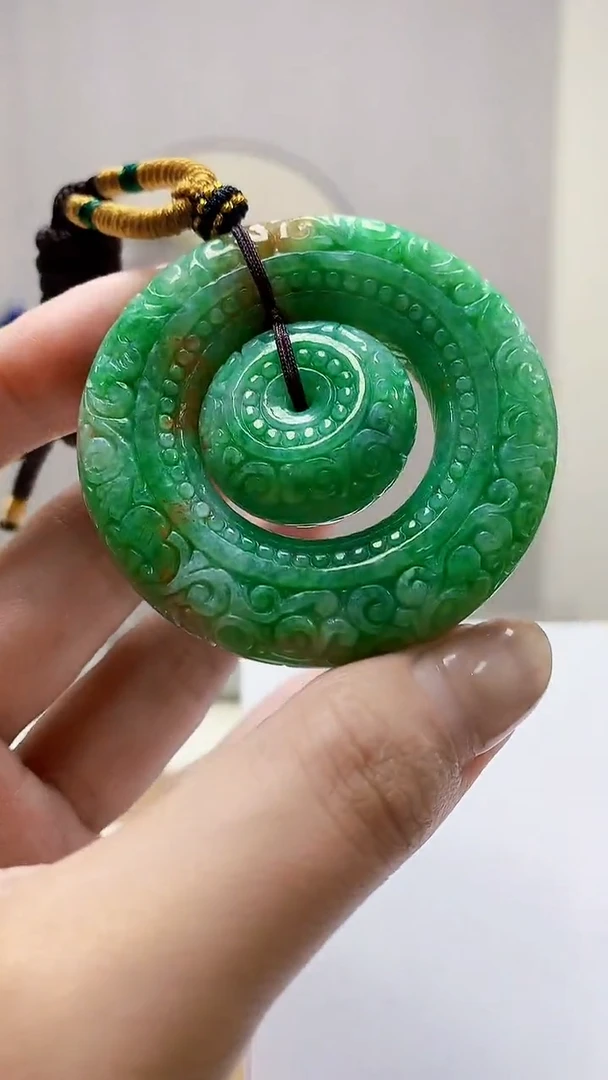未镶嵌定制翡翠4917MM-毛货挂件124