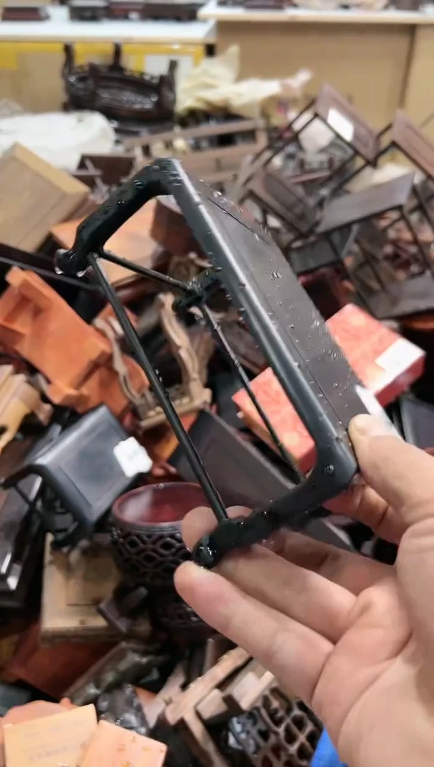 【闪购商品】木631紫中底座花架摆件处理